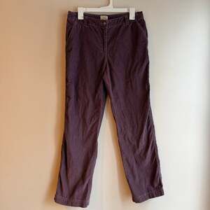 L.L.Bean Women's Purple Corduroy Straight Leg Pants Size 10M Tall